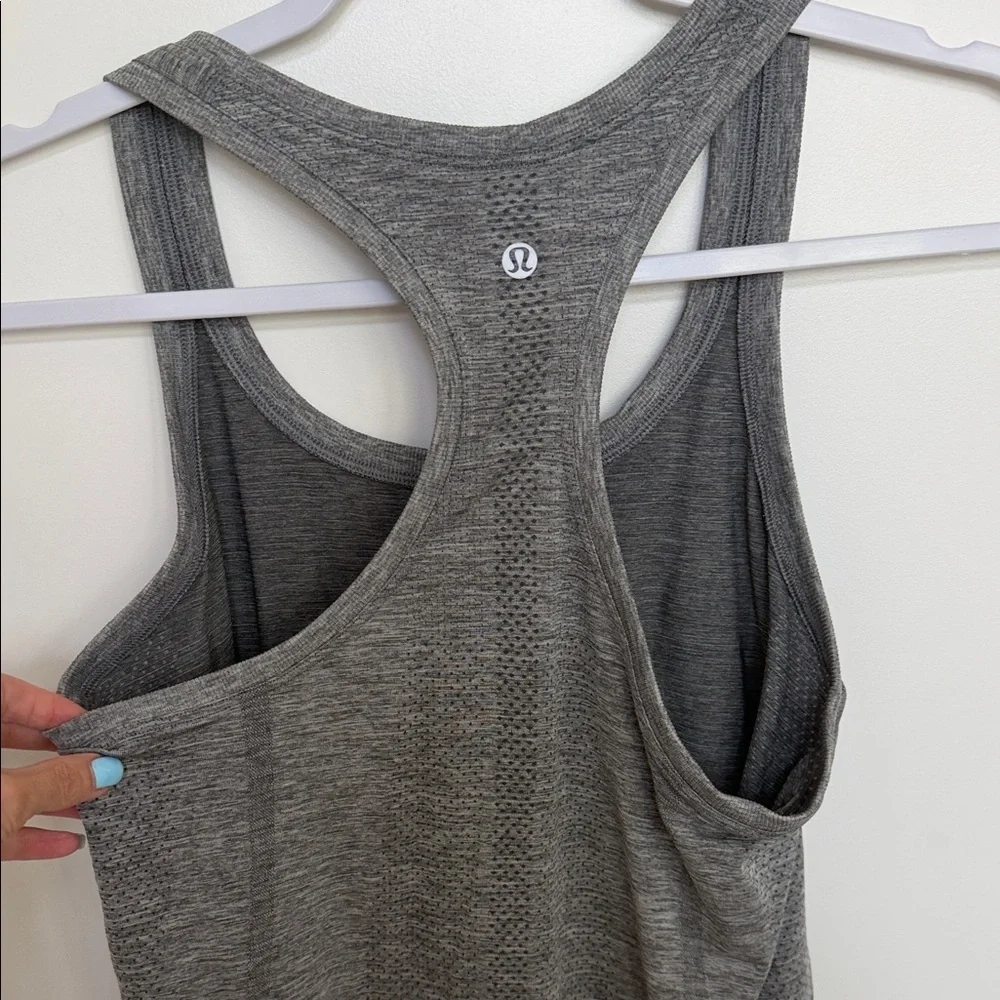 lululemon athletica Heather Gray Racerback Tank Top